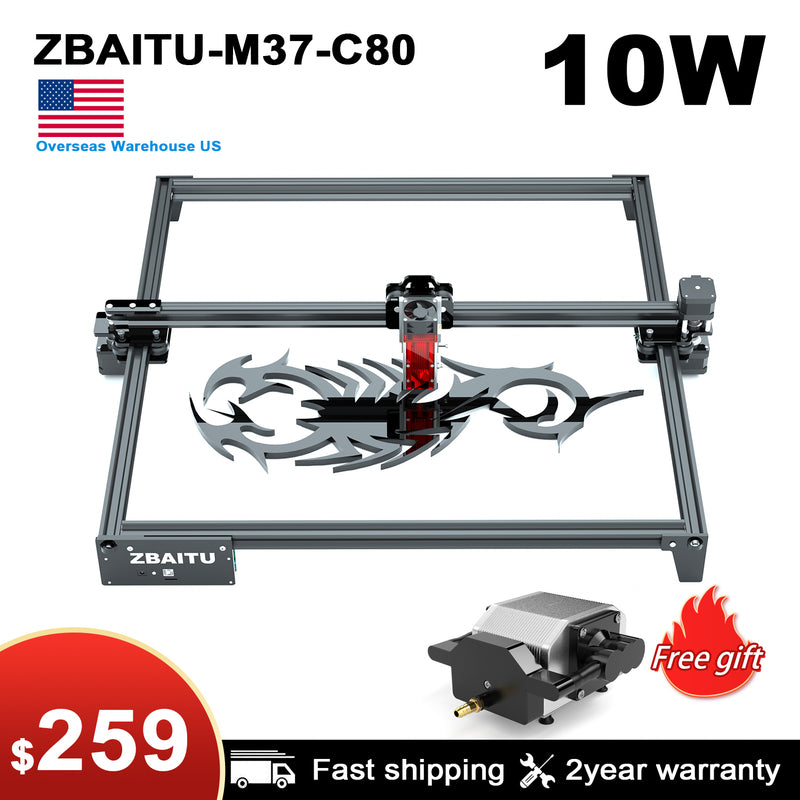 Load image into Gallery viewer, ZBAITU M37-C80 Desktop Laser Engraving and Cutting Machine