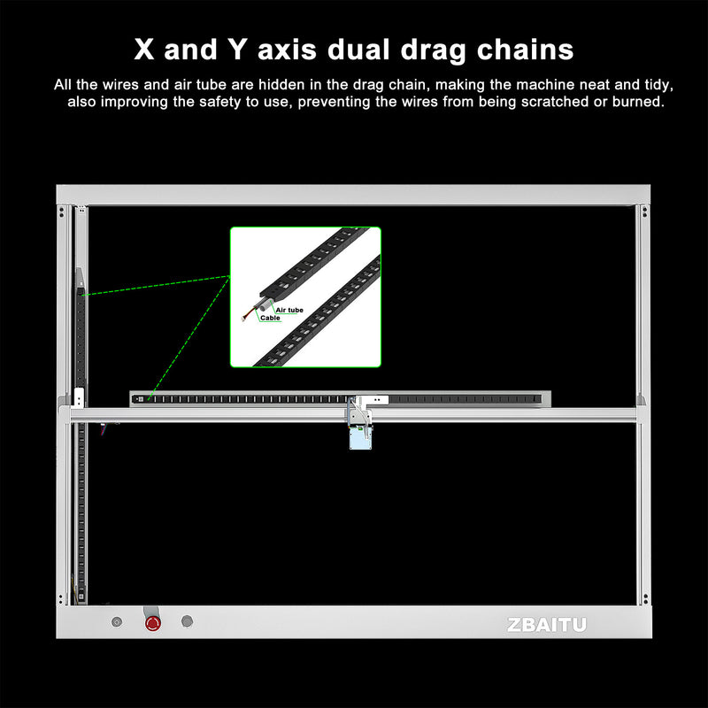 Load image into Gallery viewer, ZBAITU S60 22W/36W 60×80CM large size laser engraving and cutting machine