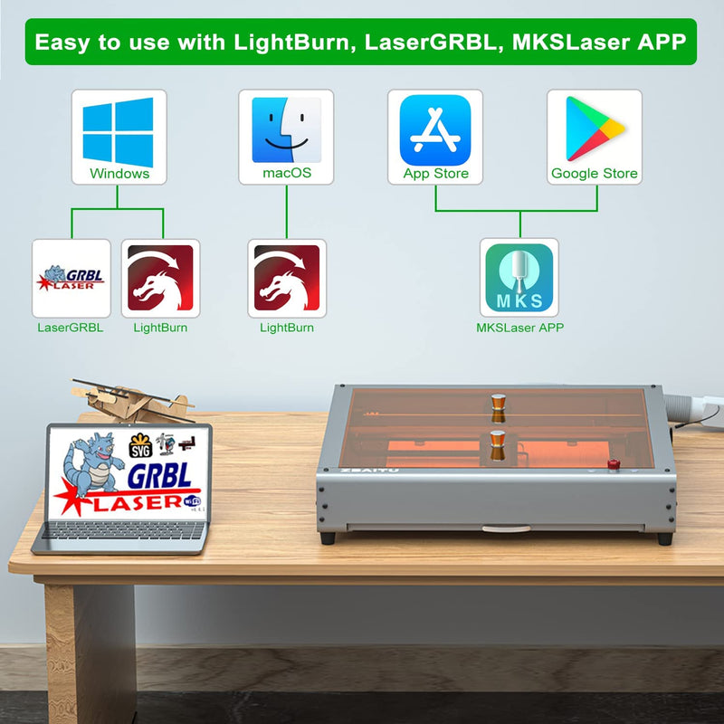 Load image into Gallery viewer, ZBAITU Z40 New Product 4 in 1 Laser Cutting and Engraving Machine