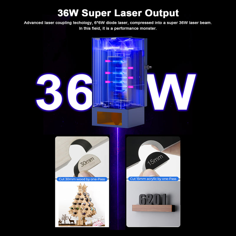 Load image into Gallery viewer, ZBAITU S60 22W/36W 60×80CM large size laser engraving and cutting machine