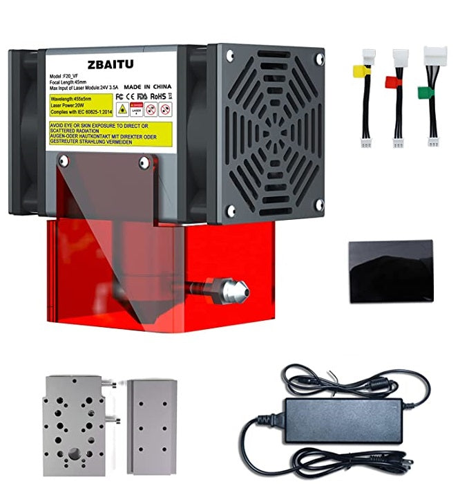 Load image into Gallery viewer, ZBAITU VF20 22W high power dual fan laser module