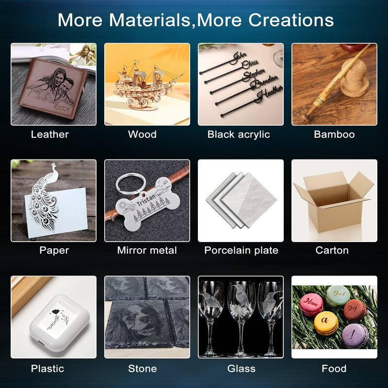 Load image into Gallery viewer, ZBAITU 20W Laser Engraving Machine 80X80CM Four Laser Module Head Dual Fan with Air Assist - ZBAITU