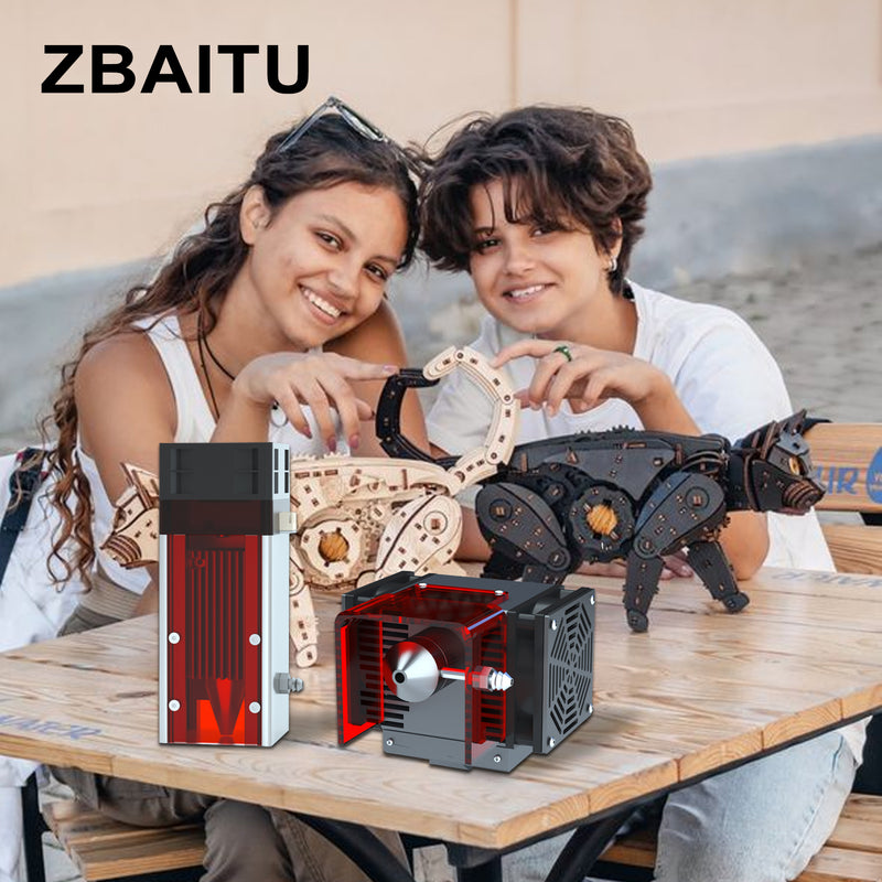 Load image into Gallery viewer, ZBAITU Newest 20W 4 Diode Laser Module Head Dual Fan with Air Assist - ZBAITU