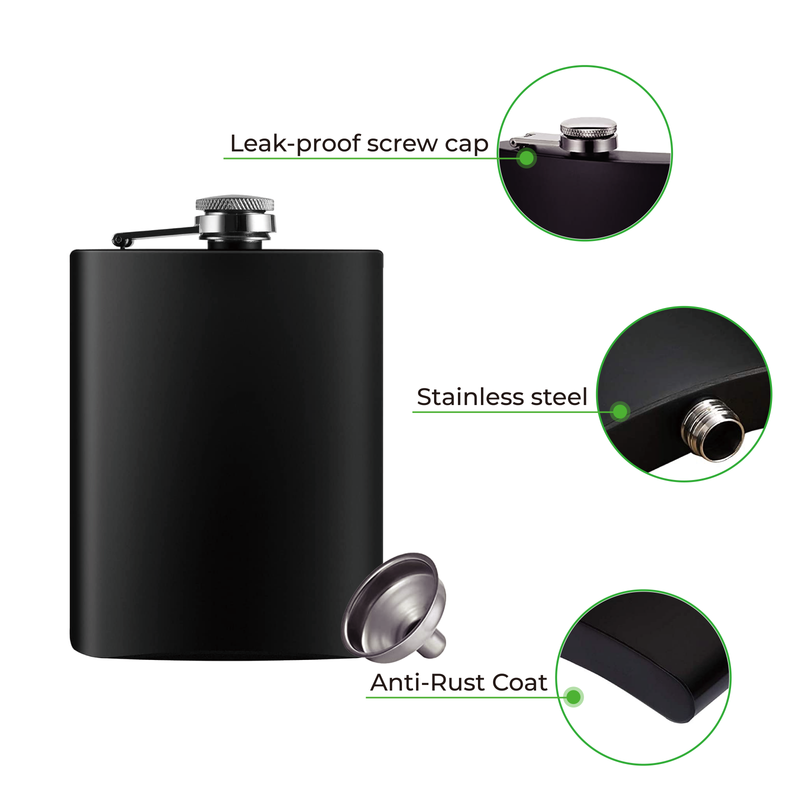 Load image into Gallery viewer, Metal Hip Flask Set (4pcs) - ZBAITU