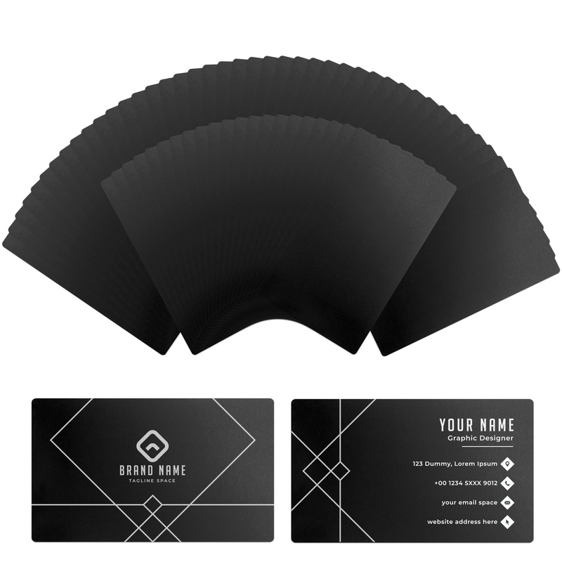 Load image into Gallery viewer, Black Metal Business Cards (60pcs) - ZBAITU