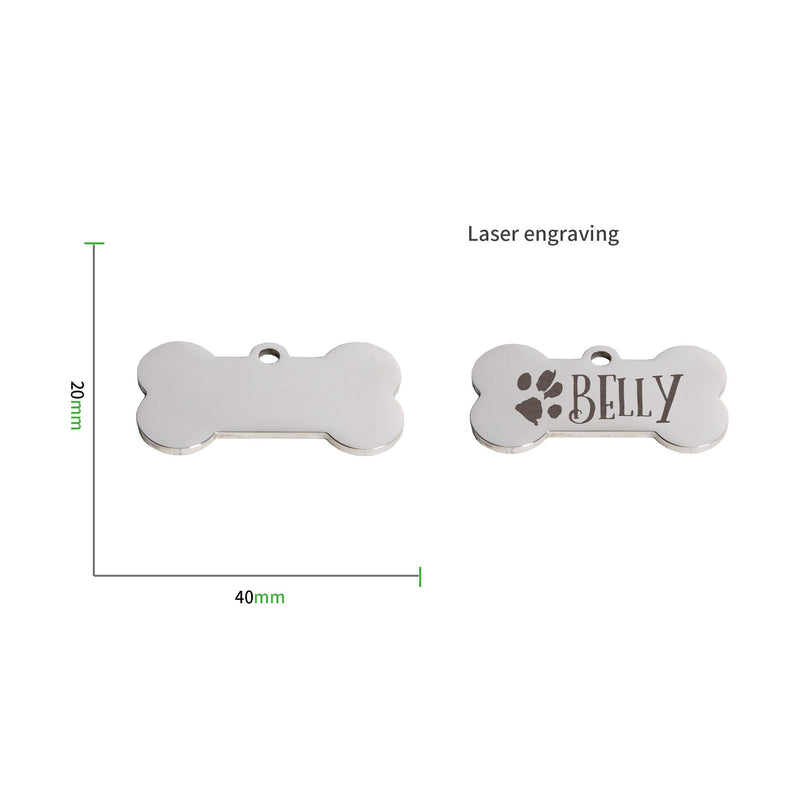 Load image into Gallery viewer, Silver Bone Dog Tag (10pcs) - ZBAITU