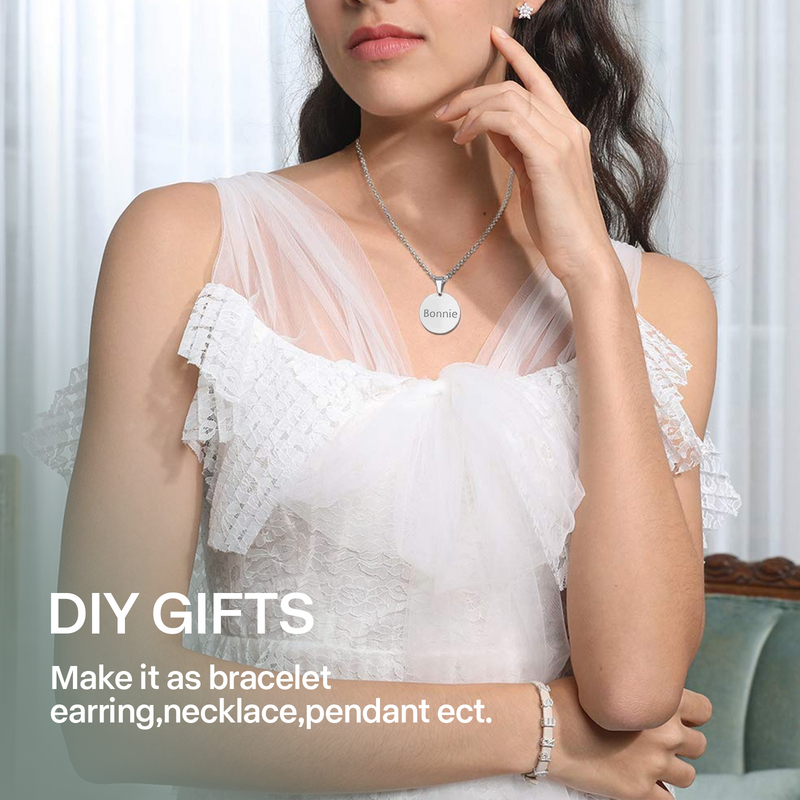 Load image into Gallery viewer, Stainless Steel Round Tag (10pcs) - ZBAITU