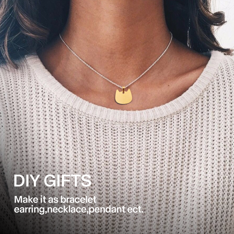 Load image into Gallery viewer, ZBAITU Gold Stainless Steel Tag (cat shape) 10pcs - ZBAITU