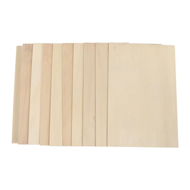 Load image into Gallery viewer, 5/10Pcs Basswood Plywood DIY Pyrography Supplies Unfinished Wood Piece Craft For DIY House Ship Airplane Model Craft Material - ZBAITU