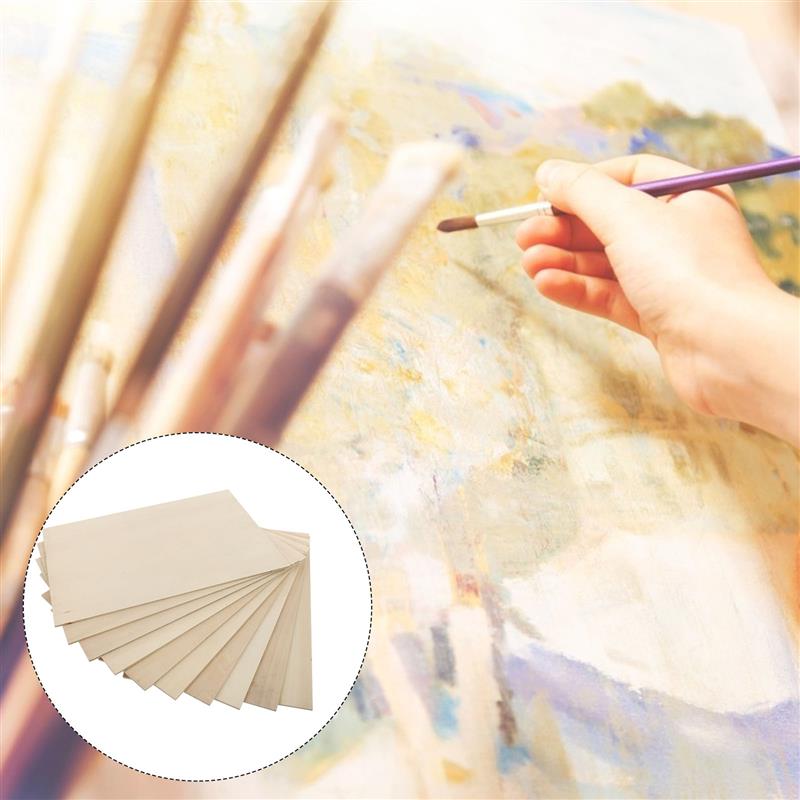 Load image into Gallery viewer, 5/10Pcs Basswood Plywood DIY Pyrography Supplies Unfinished Wood Piece Craft For DIY House Ship Airplane Model Craft Material - ZBAITU