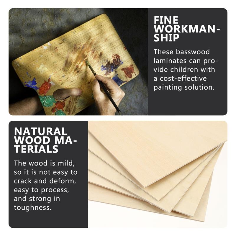 Load image into Gallery viewer, 5/10Pcs Basswood Plywood DIY Pyrography Supplies Unfinished Wood Piece Craft For DIY House Ship Airplane Model Craft Material - ZBAITU