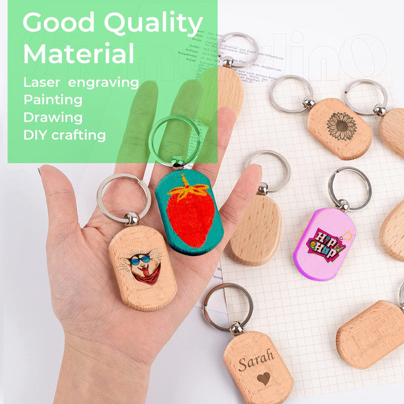 Load image into Gallery viewer, Wooden Keychain Bundle (90pcs) - ZBAITU