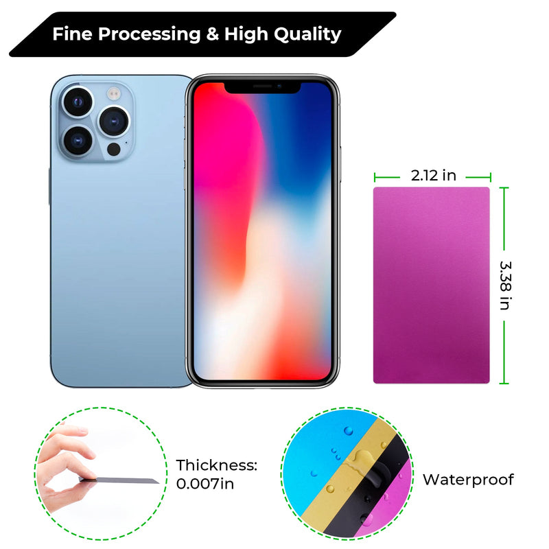 Load image into Gallery viewer, Purple Metal Business Cards (60pcs) - ZBAITU