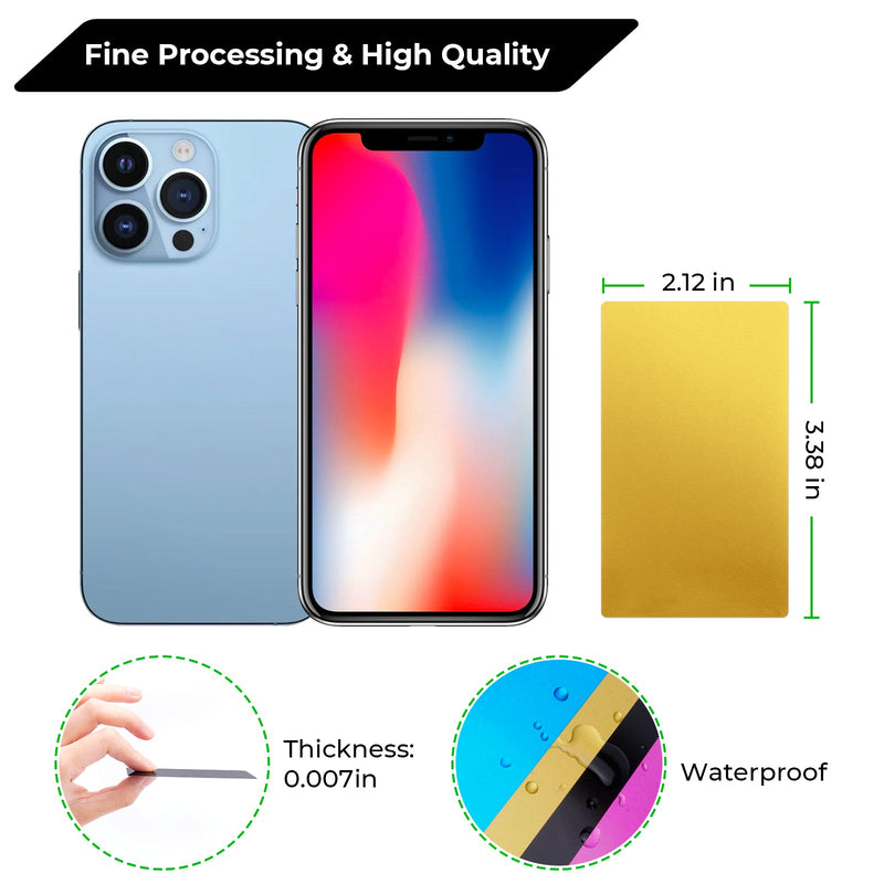 Load image into Gallery viewer, Deep Gold Metal Business Cards (60pcs) - ZBAITU