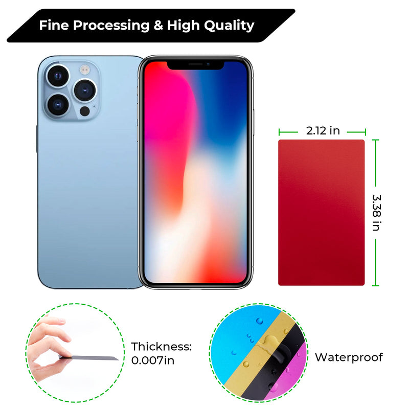 Load image into Gallery viewer, Red Metal Business Cards (60pcs) - ZBAITU