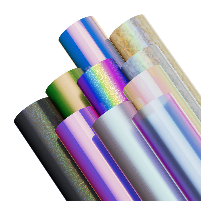 Load image into Gallery viewer, Holographic PET Heat Transfer Vinyl (10pcs) - ZBAITU