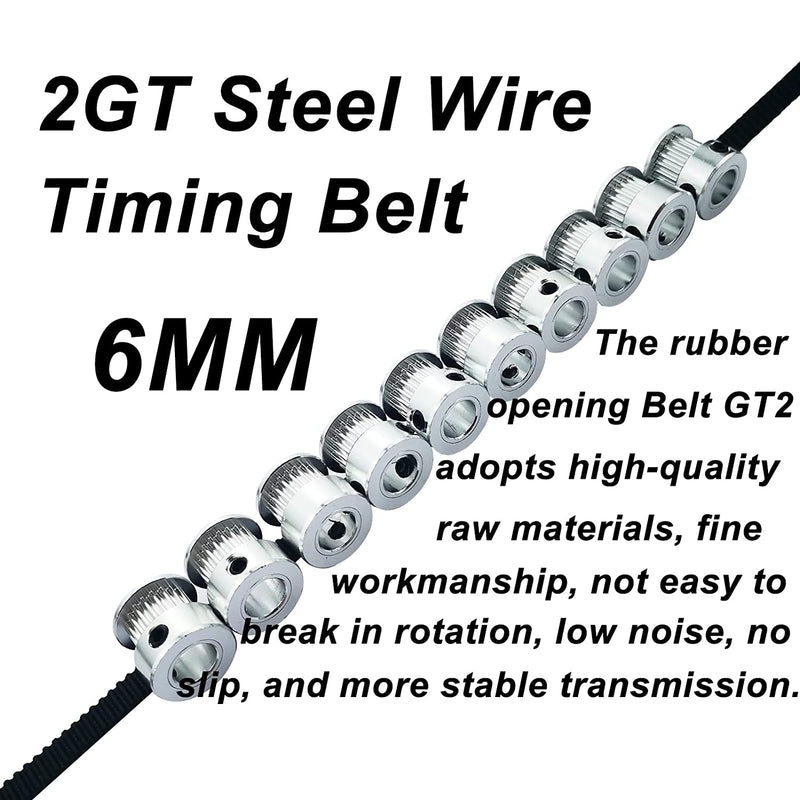 Load image into Gallery viewer, ZBAITU 3D Printer Parts - 5m (16.4ft) GT2 Open Timing Belt 2mm Pitch 6mm Width - ZBAITU