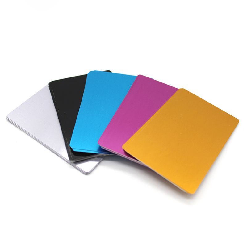 Load image into Gallery viewer, 90-100 Pcs/Set Portable Metal Business Card Aluminum Blank Laser Engraving Cards Special Logo Printing Office Supplies - ZBAITU