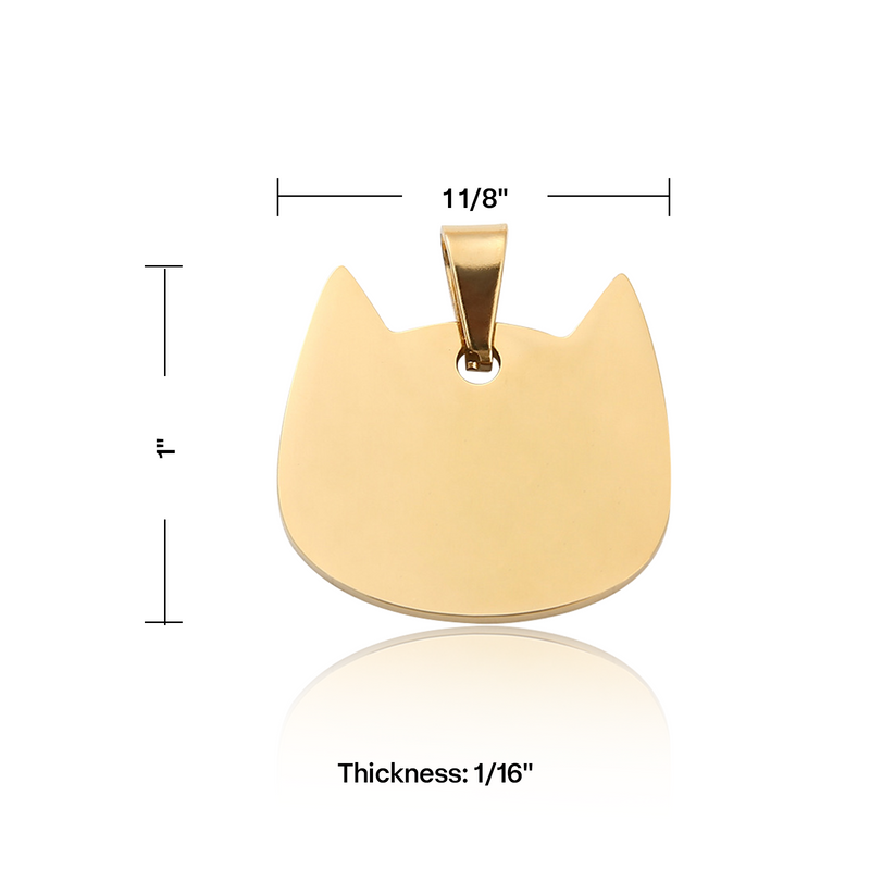 Load image into Gallery viewer, ZBAITU Gold Stainless Steel Tag (cat shape) 10pcs - ZBAITU