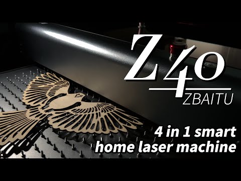 Load and play video in Gallery viewer, ZBAITU Z40 New Product 4 in 1 Laser Cutting and Engraving Machine