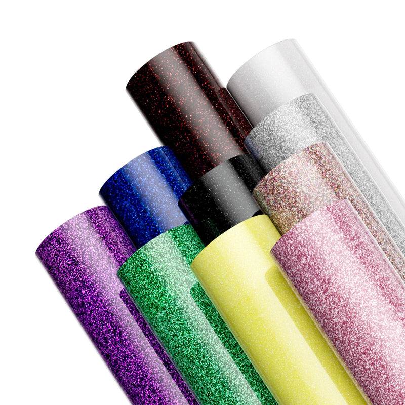Load image into Gallery viewer, Glitter PET Heat Transfer Vinyl (10pcs) - ZBAITU