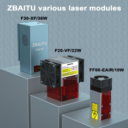 The cutting ability of ZBAITU 22W/36W laser module is stronger, and the maximum cutting thickness of plywood is 20~25mm.