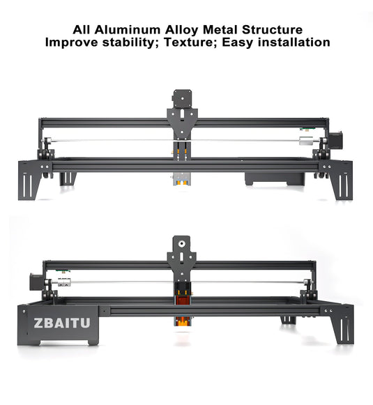 ZBAITU Laser Engraving Machine 40X40CM, 40W/80W Laser Module - ZBAITU