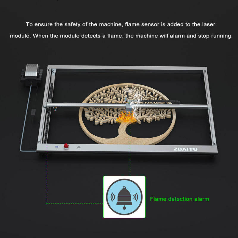 Load image into Gallery viewer, ZBAITU S60 22W/36W 60×80CM large size laser engraving and cutting machine
