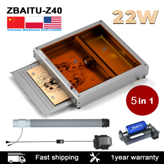 ZBAITU Z40 New Product 4 in 1 Laser Cutting and Engraving Machine