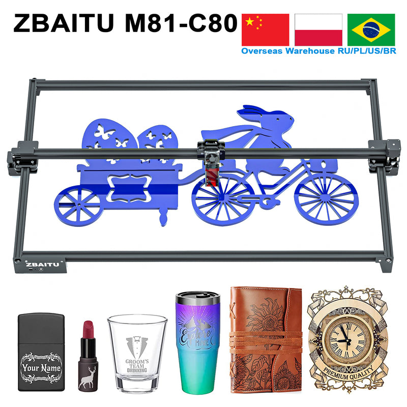 Load image into Gallery viewer, ZBAITU M81-C80 Desktop Laser Engraving and Cutting Machine
