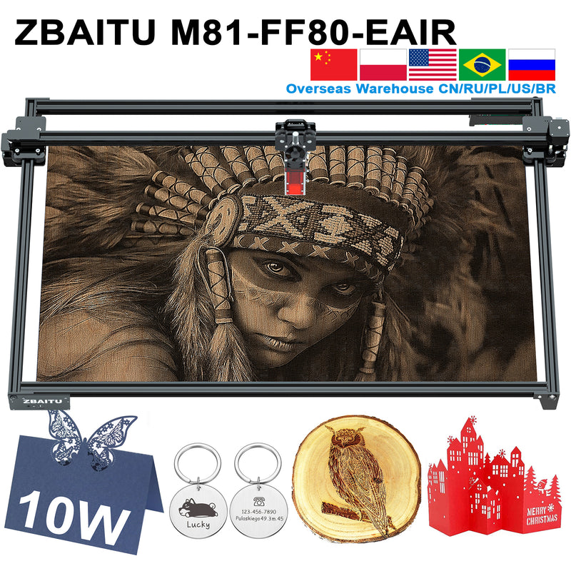 Load image into Gallery viewer, ZBAITU M81-FF80-EAIR laser engraving machine
