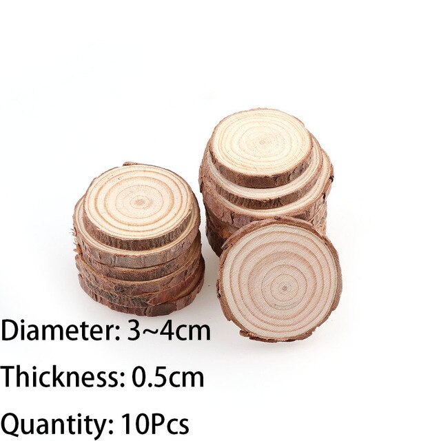 Load image into Gallery viewer, 1 Pack Unfinished Pine Natural Round Wood Slices Circles With Tree Bark Log Discs For DIY Crafts Wedding Party Painting Decor - ZBAITU
