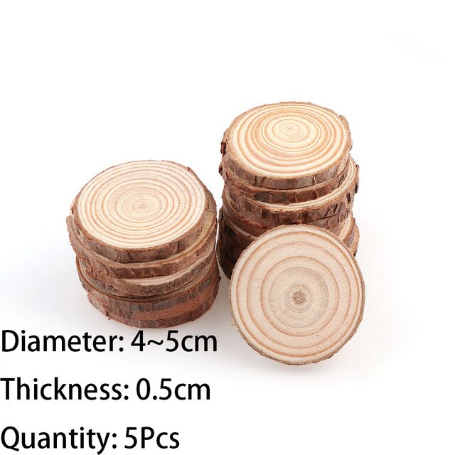 Load image into Gallery viewer, 1 Pack Unfinished Pine Natural Round Wood Slices Circles With Tree Bark Log Discs For DIY Crafts Wedding Party Painting Decor - ZBAITU
