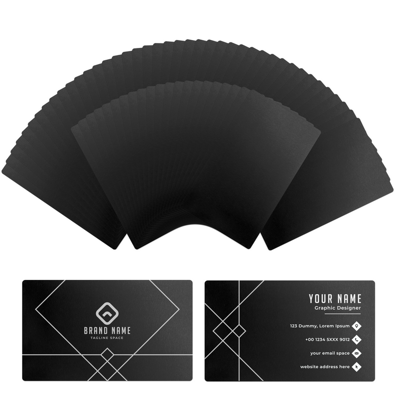 Load image into Gallery viewer, Black Metal Business Cards (60pcs) - ZBAITU
