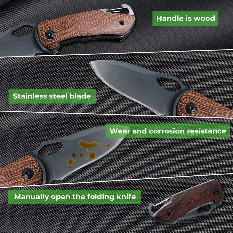 Load image into Gallery viewer, Wooden Folding Knives (1pcs) - ZBAITU
