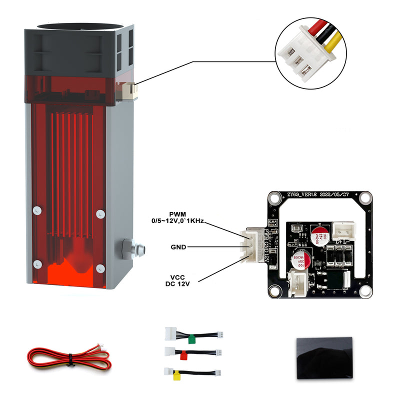 Load image into Gallery viewer, ZBAITU C80-EAIR 10W laser module with built-in air-assisted laser head - ZBAITU
