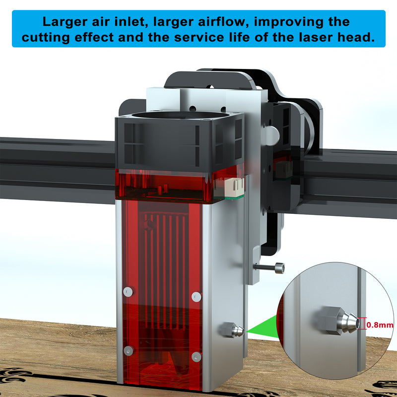 Load image into Gallery viewer, ZBAITU C80-EAIR 10W laser module with built-in air-assisted laser head - ZBAITU
