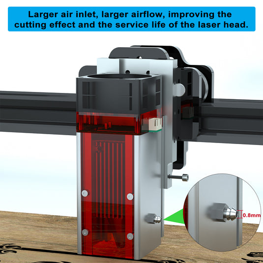 ZBAITU C80-EAIR 10W laser module with built-in air-assisted laser head - ZBAITU