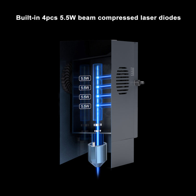 Load image into Gallery viewer, ZBAITU XF20 20W laser module with flame sensor function
