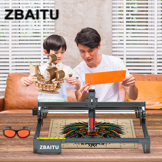 ZBAITU Laser Engraving Machine 37X37CM, 5W - ZBAITU