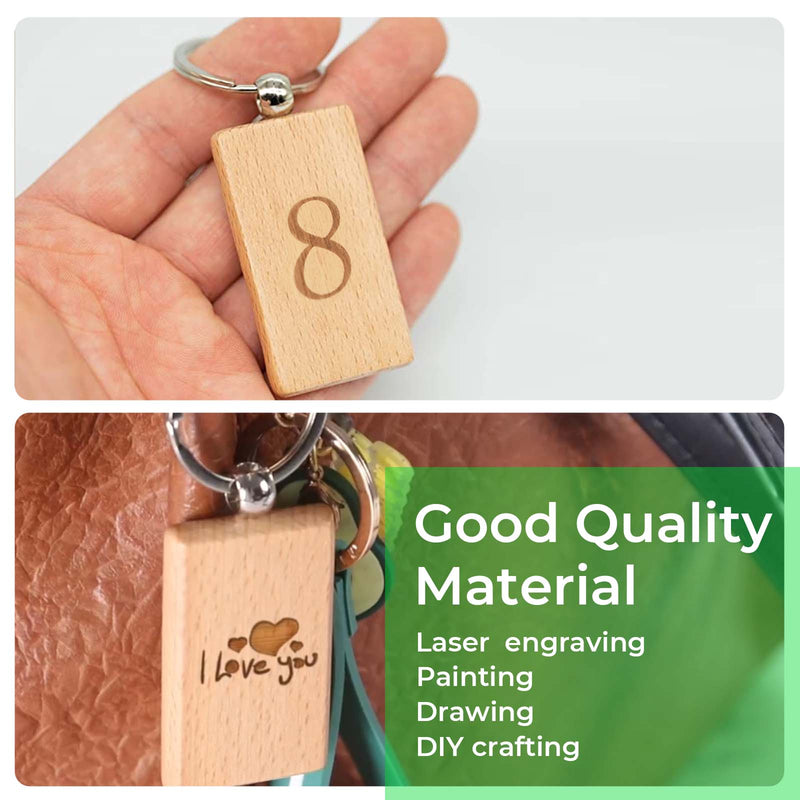 Load image into Gallery viewer, Wooden Keychain Bundle (90pcs） - ZBAITU
