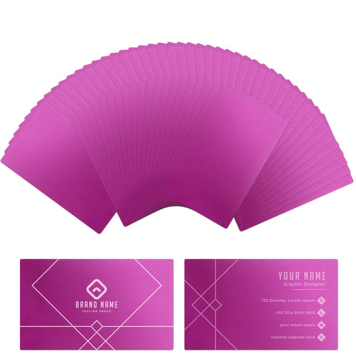 Purple Metal Business Cards (60pcs) - ZBAITU