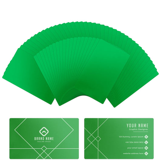 Green Metal Business Cards (60pcs) - ZBAITU