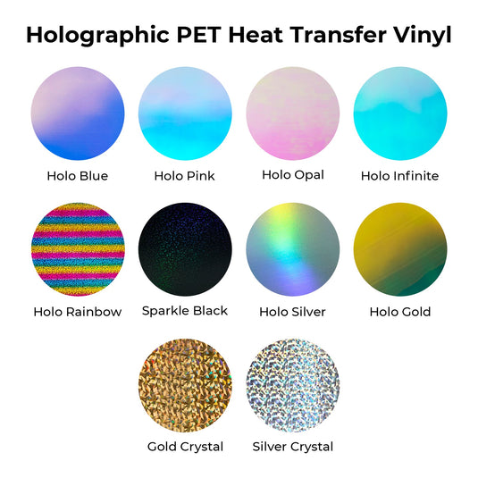 Holographic PET Heat Transfer Vinyl (10pcs) - ZBAITU