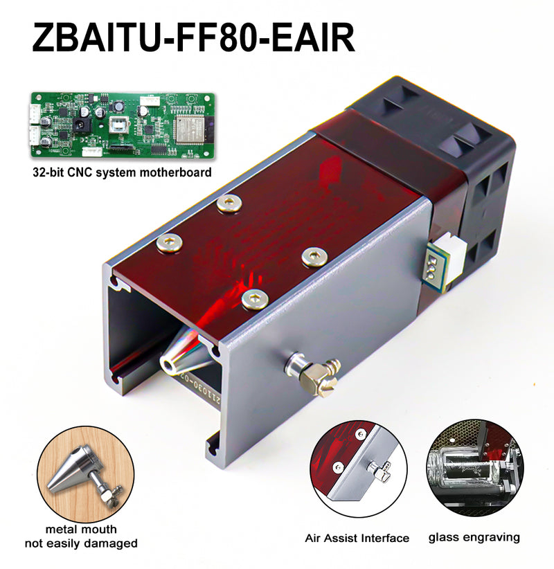 Load image into Gallery viewer, ZBAITU FF80-EAIR 10W laser module head/32-bit MCU control board - ZBAITU
