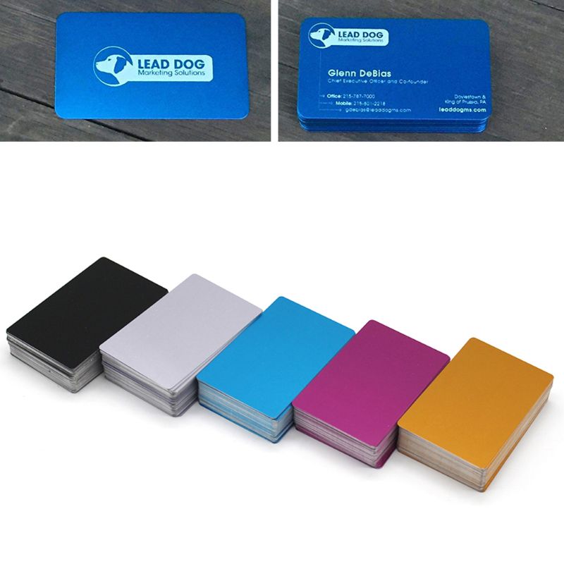 Load image into Gallery viewer, 90-100 Pcs/Set Portable Metal Business Card Aluminum Blank Laser Engraving Cards Special Logo Printing Office Supplies - ZBAITU
