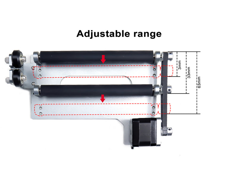 Load image into Gallery viewer, 360 Degree Rotating Rotary Table For ZBAITU Laser Engraver Cutter Machine Y Axis Motor for Cups, Cylinders, Goblets, Wine Glass - ZBAITU
