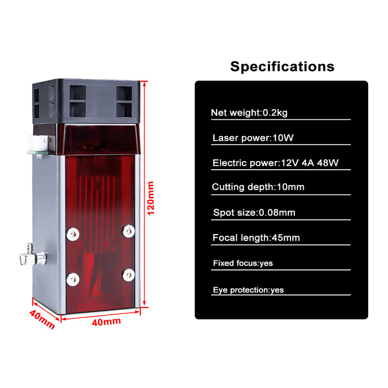 Load image into Gallery viewer, ZBAITU FF80-EAIR 10W laser module head/32-bit MCU control board - ZBAITU
