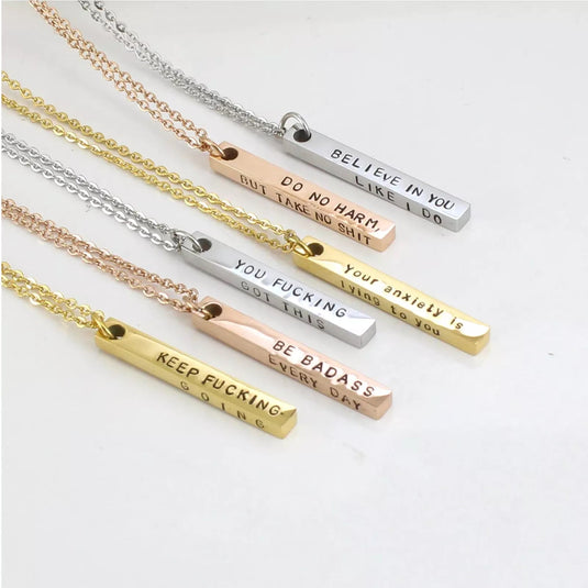 [Pre-order] Vertical Bar Necklace (6pcs) - ZBAITU