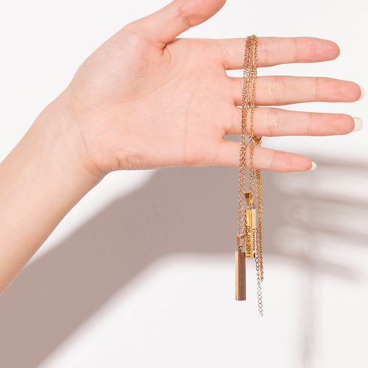 [Pre-order] Vertical Bar Necklace (6pcs) - ZBAITU